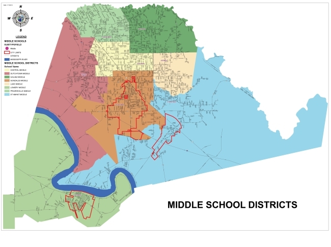 Middle School District Map