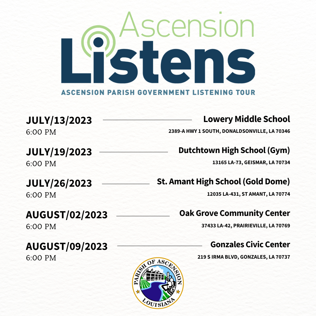 Ascension Listens 2023 Dates